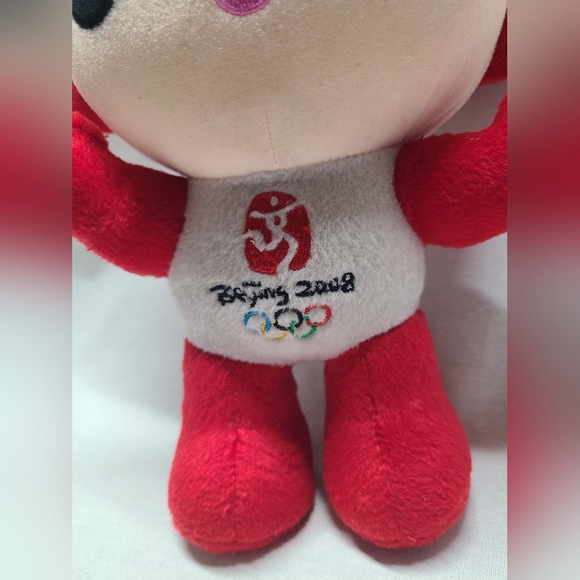 2008 Beijing Olympic Games Mascot Plush Red Fire Huan Huan - Picture 2 of 6